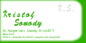 kristof somody business card